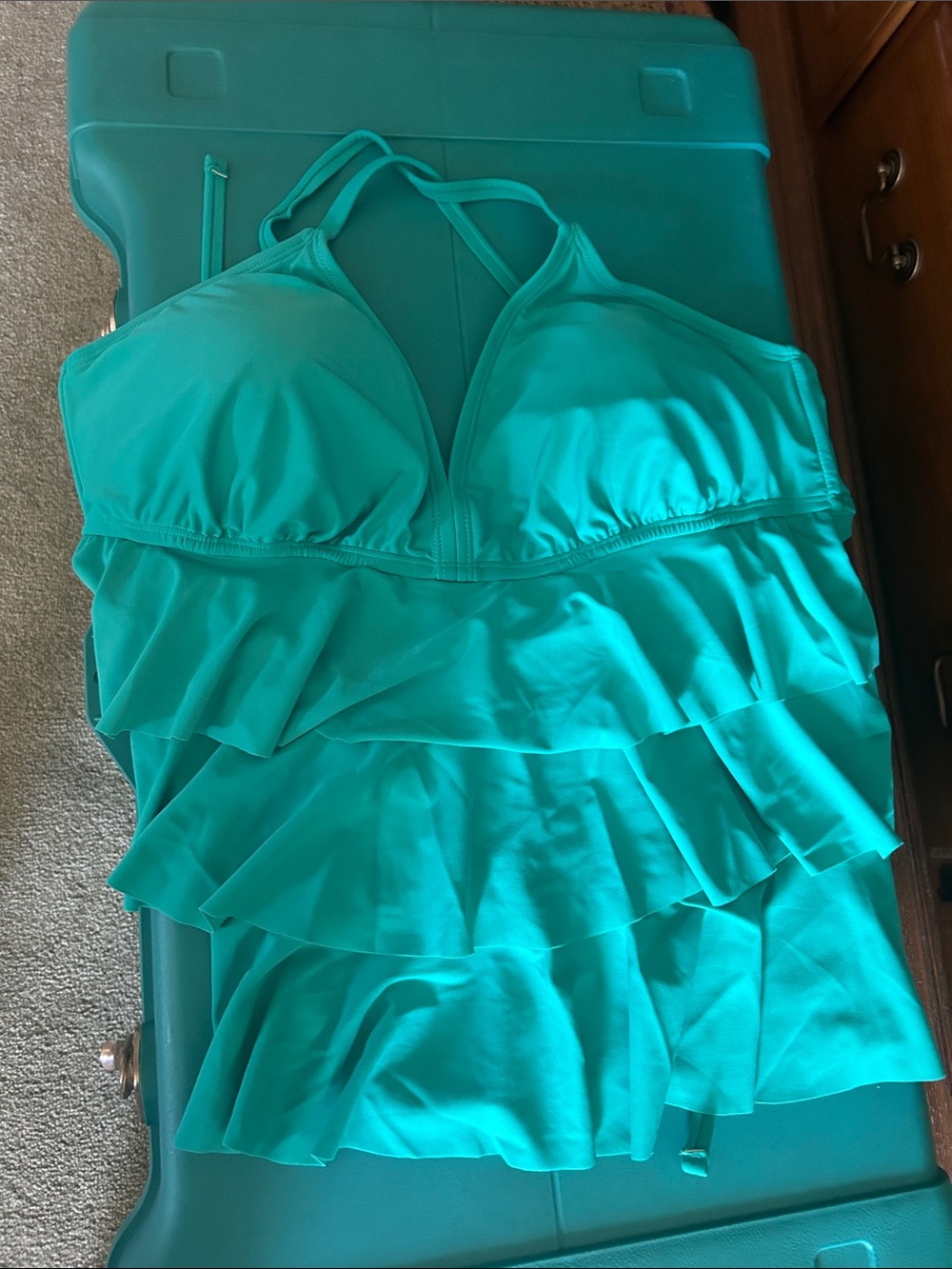 Catalina Teal Ruffle One-Piece Swimsuit